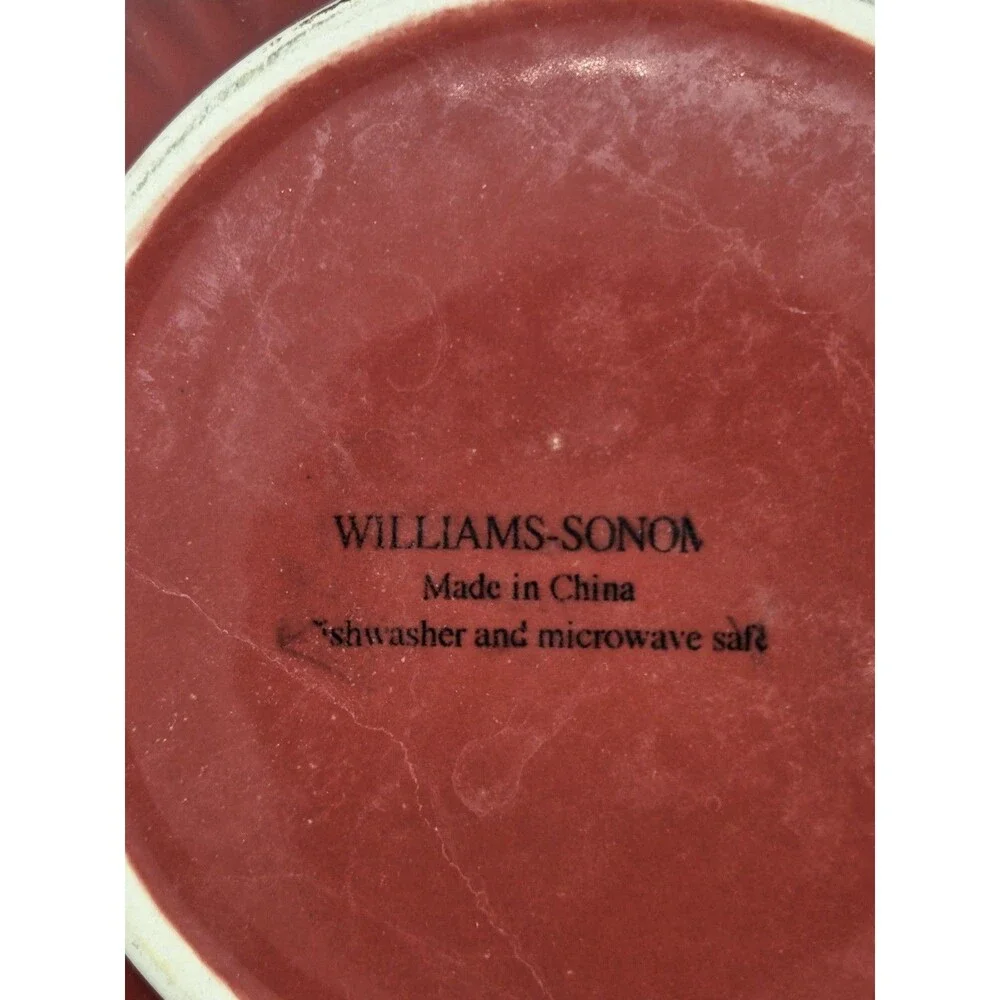 Williams Sonoma Ribbed Mixing / Serving Bowls  S/3 RED